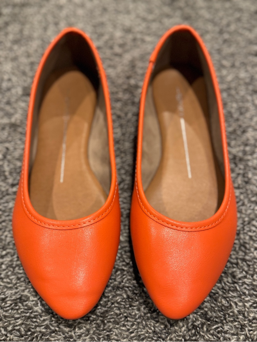 Report Women’s Pointed Toe Flats in Bright Orange